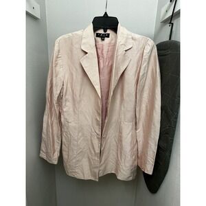 TRIO NEW YORK Blazer Jacket Size 10 Vintage Silk Lined * See Desc